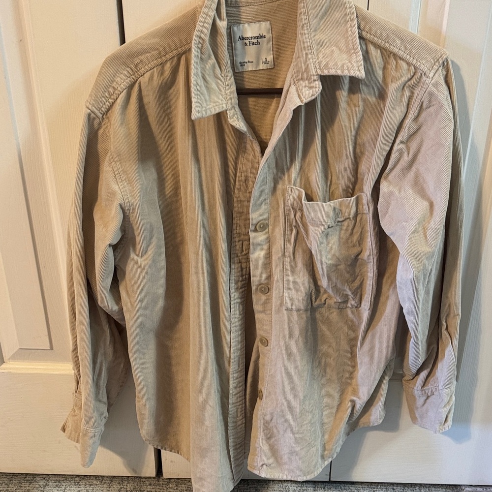 Abercrombie & Fitch Women's Tan Corduroy Shirt Jacket
